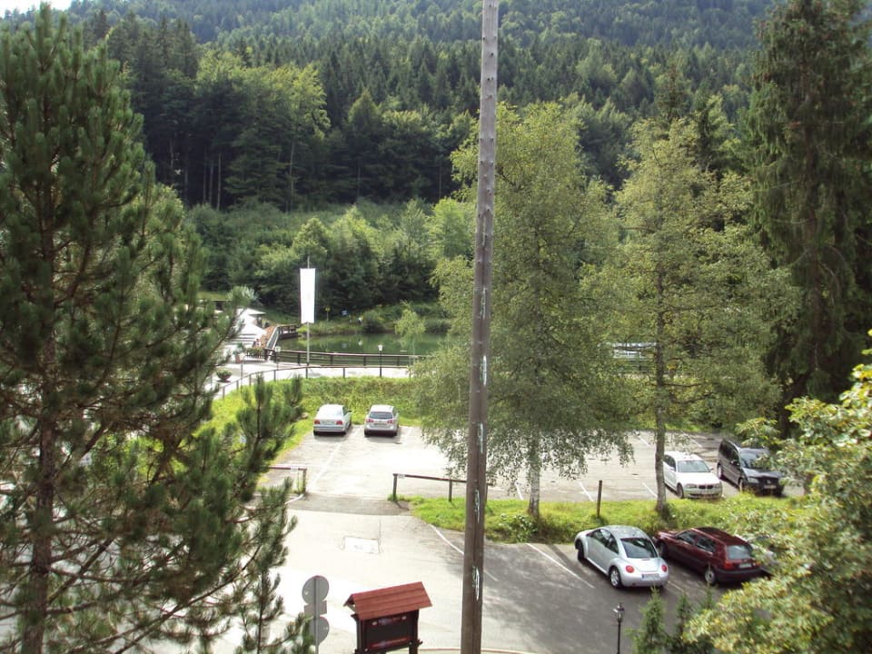 Ausblick vom Balkon auf den See Riessersee Hotel