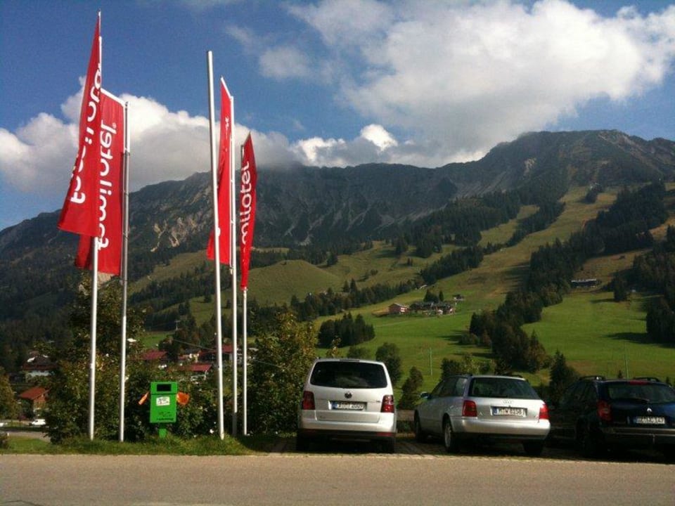 Ausblick vom Hoteleingang aus Oberjoch - Familux Resort