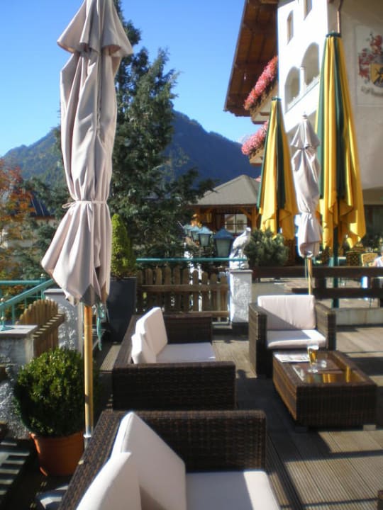Terrasse des Hotels Aktivhotel Alpendorf