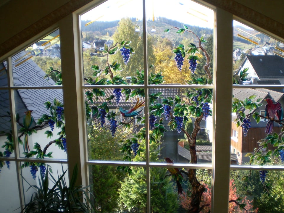 Fenster vom Wellnessbereich Landhotel Doerr