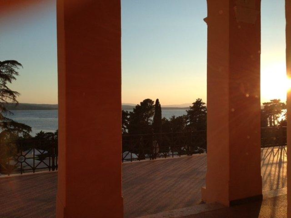 Sicht vom Restaurant Richtung Meer Hotel Kvarner Palace