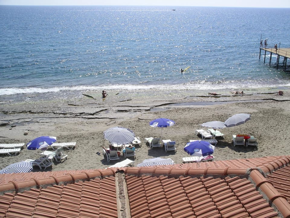 Blick auf den Strand Club Hotel Mirabell