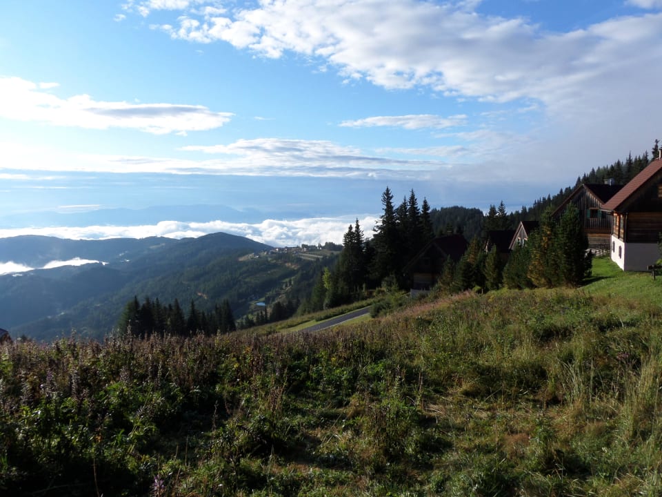 Blick ins Tal Almhütten Moselebauer