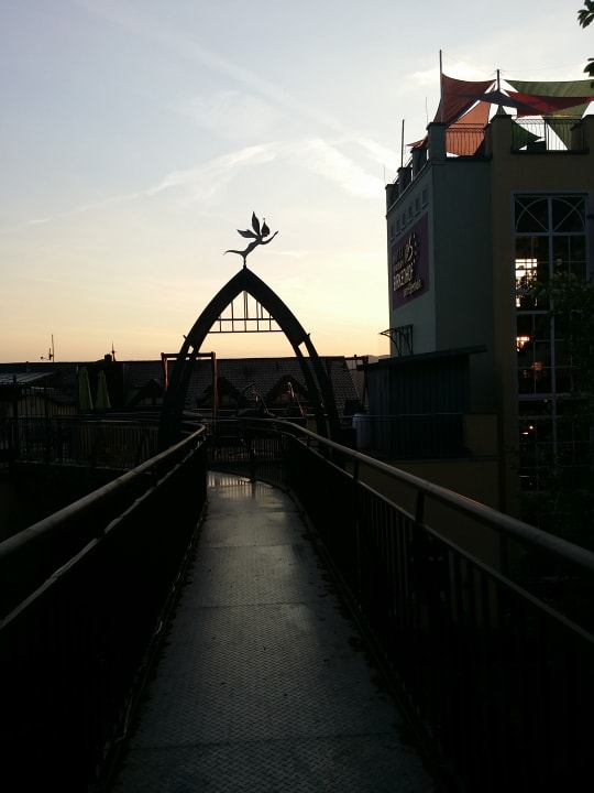 Brücke zwischen Sonnendach und Birkenwald  Spirit & SPA Hotel Birkenhof am Elfenhain