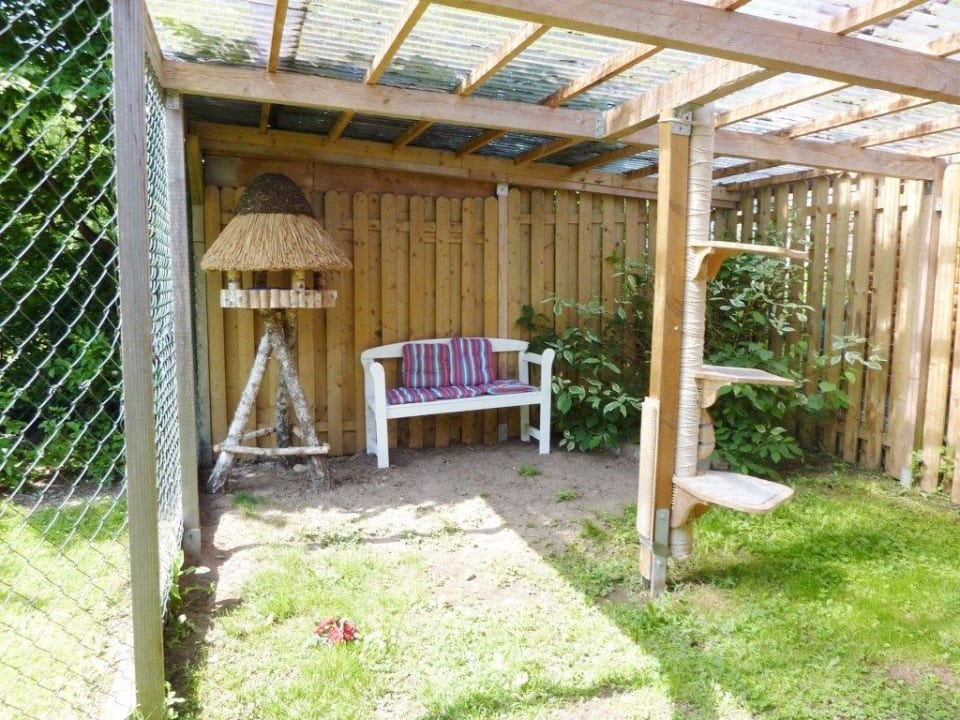 Das Katzenfreigehege im Haus Nr.7 Lemke Ferienhäuser - Ferienhaus 7