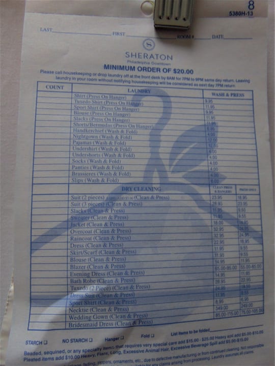 Sonstiges Sheraton Philadelphia Downtown Hotel