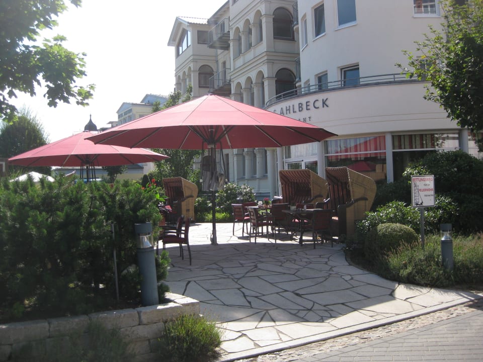 Blick auf die Terrasse Das Ahlbeck Hotel & SPA