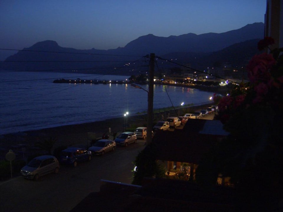 Vom Balkon Richtung Plakias Hafen Alianthos Beach Hotel