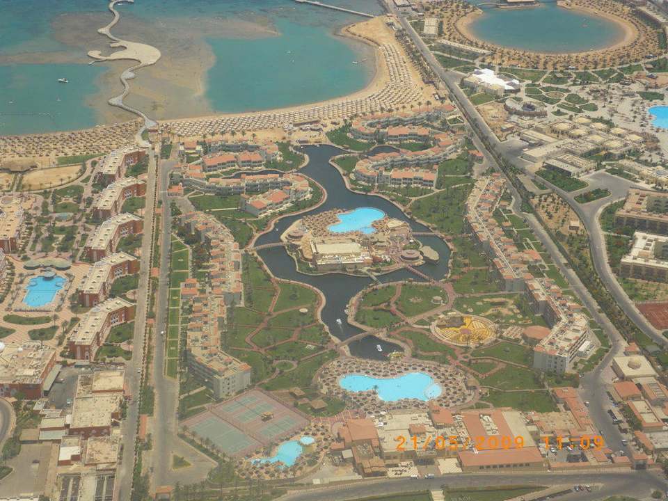 Hotel aus der Vogelperpektive Pickalbatros Dana Beach Resort - Hurghada