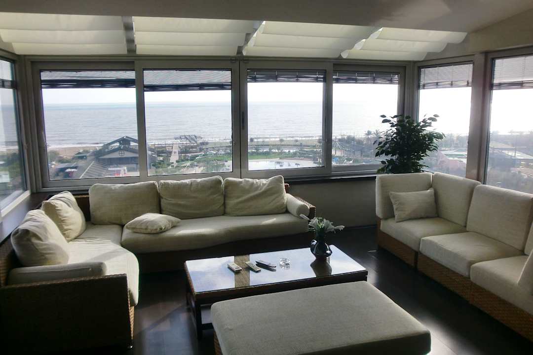 Ausblick Wohnraum Suite 1458 Limak Lara Deluxe Hotel & Resort