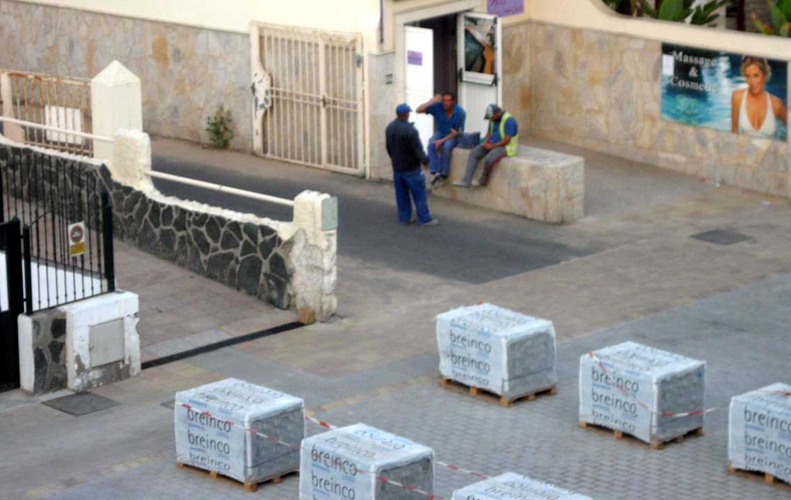 Straße vom Balkon HL Sahara Playa