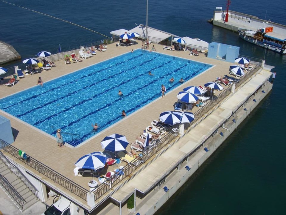 Blick von der Rezeptionsterrasse Hotel Admiral