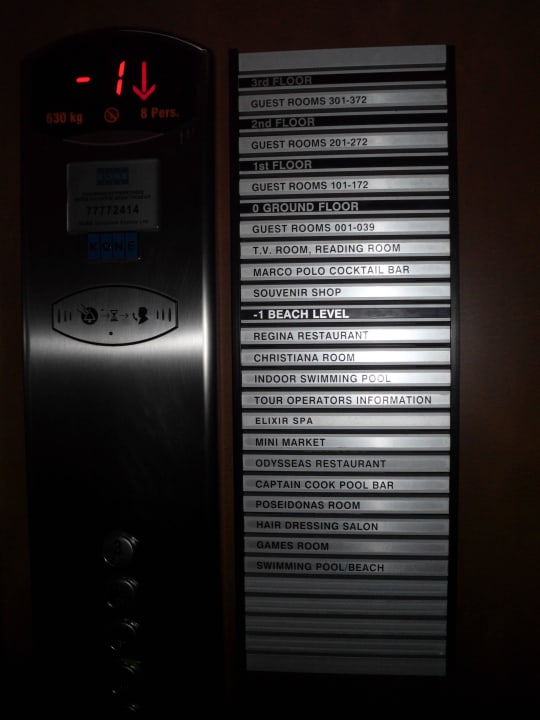 Aufzug TUI BLUE Pioneer Beach