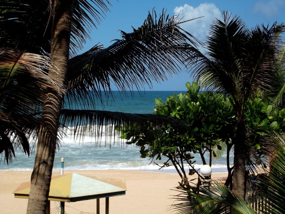 Blick vom Zimmer auf den Strand Hotel Oasey Beach