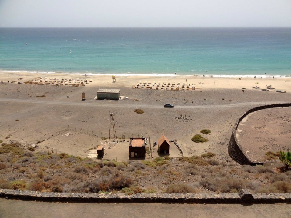 Blick auf dem Strand von der Anlage aus. Club Jandia Princess