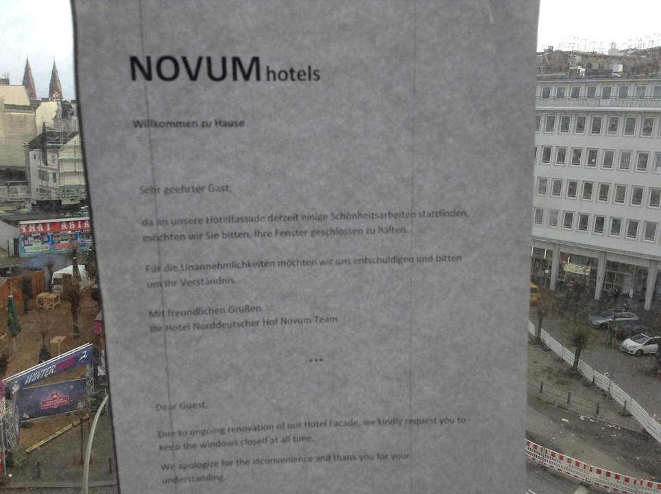 Trotz Muff Geruch , Fenster öffnen untersagt  Hotel Norddeutscher Hof