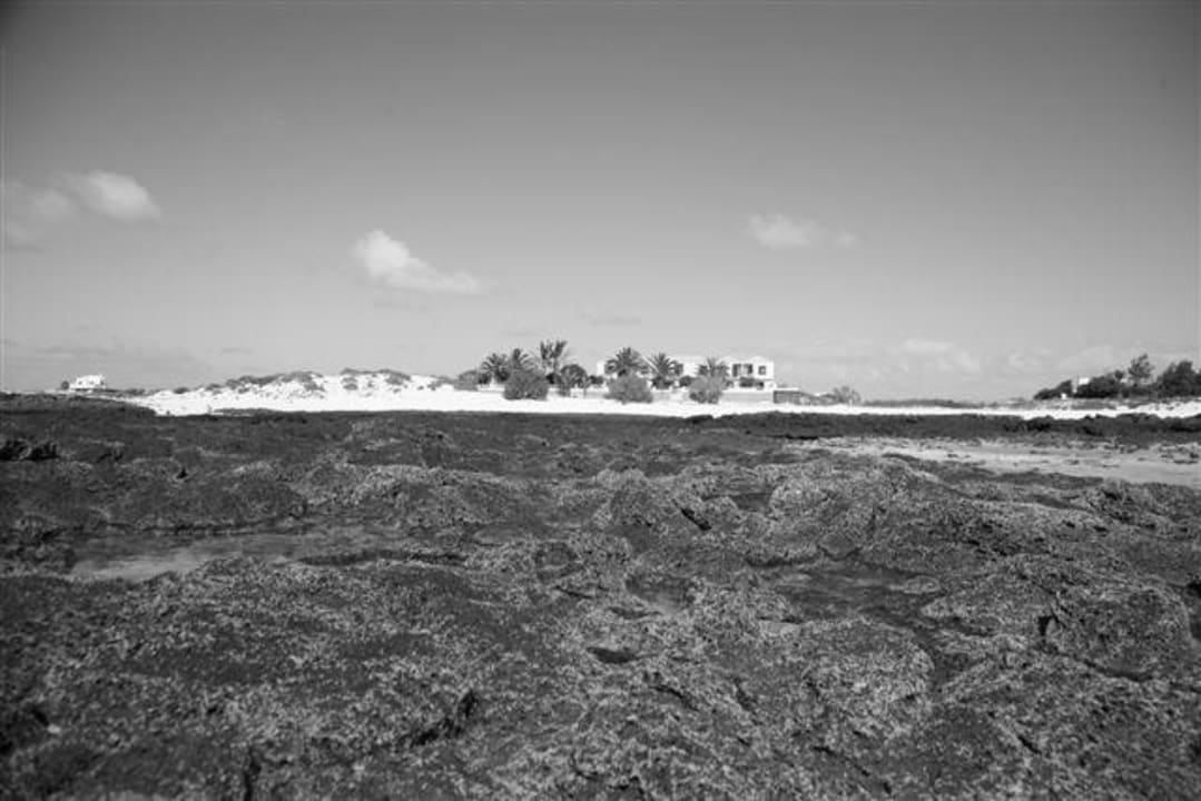 Blick bei Ebbe aufs Maravilla Maravilla Appartements