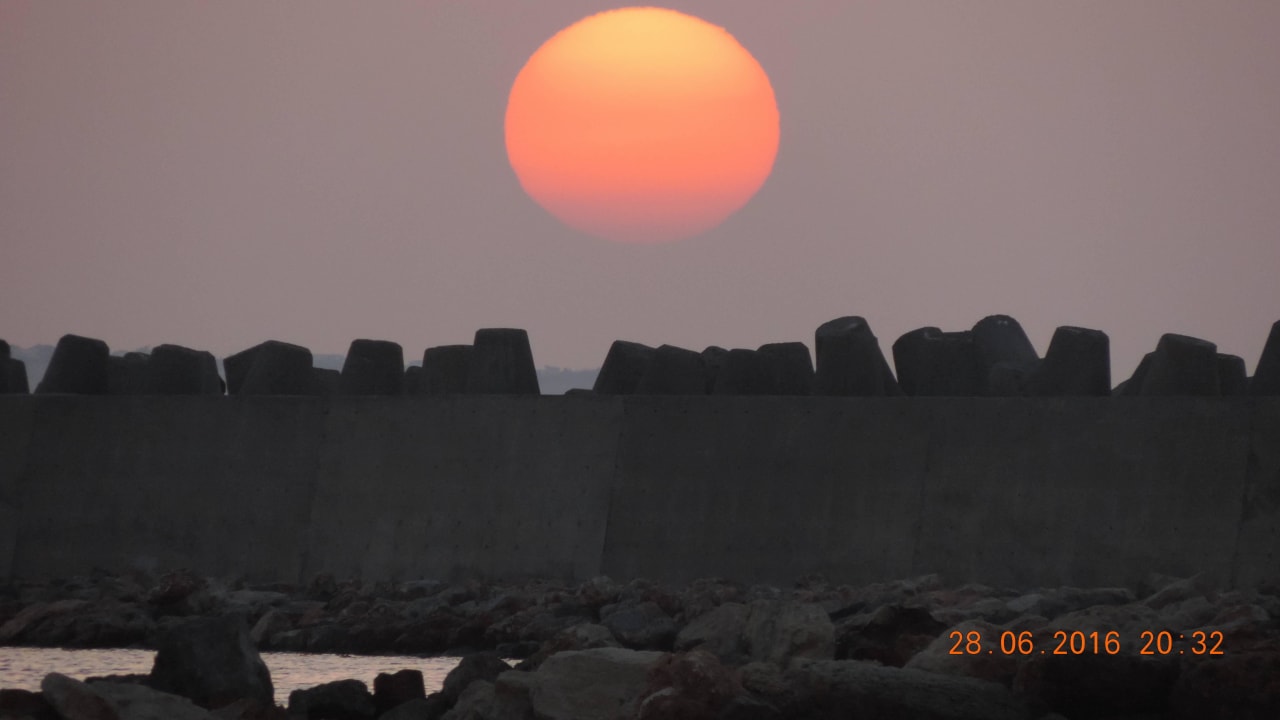 Sonnenuntergang am Hotelstrand allsun Hotel Carolina Mare