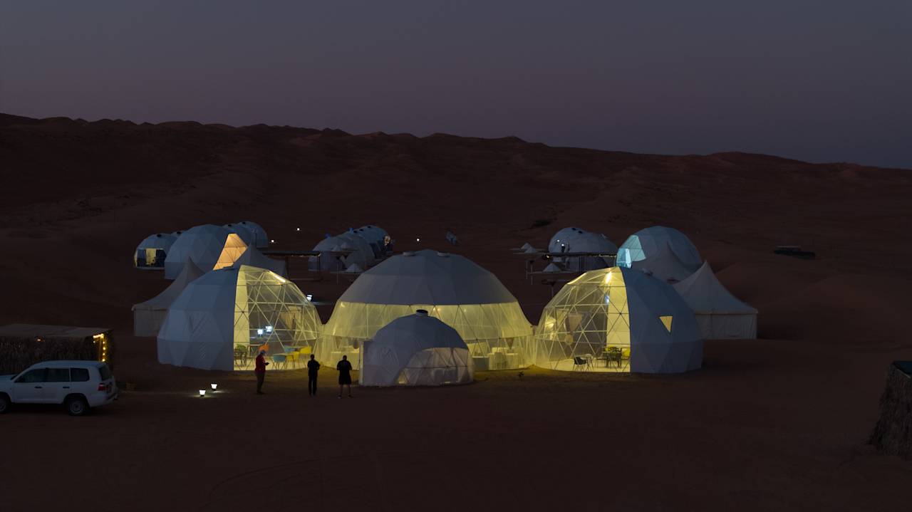 Außenansicht Luxury Desert Camp Oman