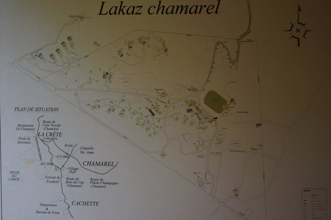 Lagenplan vor der Rezeption Lakaz Chamarel Exclusive Lodge