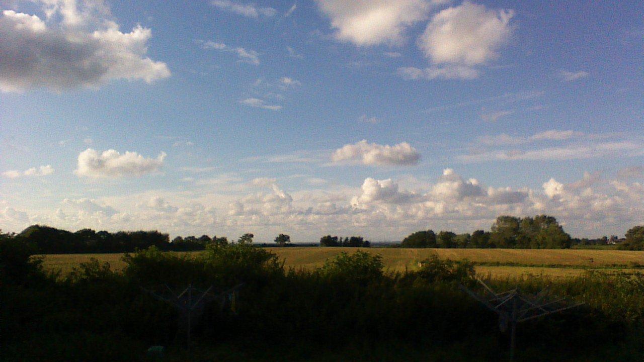 Blick über´s Feld auf die Ostsee (Schlafzimmer) Ferienhof Lehbekwiese