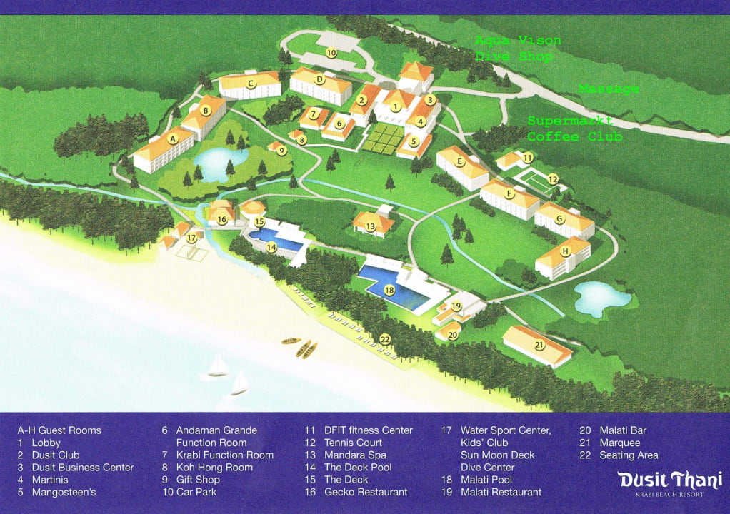 Lageplan Dusit Thani Krabi Beach Resort