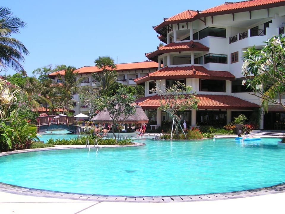 Blick vom Pool Hotel Grand Mirage Resort & Thalasso Bali