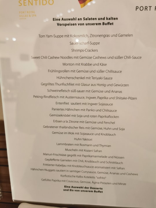 Gastro SENTIDO Port Royal Villas & Spa