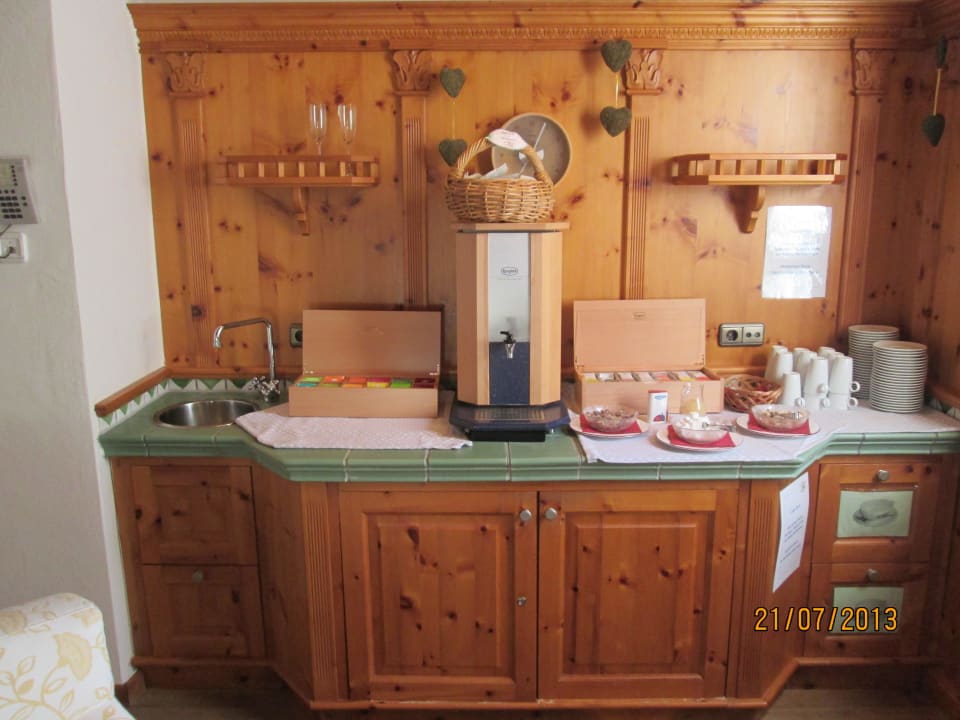 Saunabereich - Tee/Saftbereich Übergossene Alm Resort