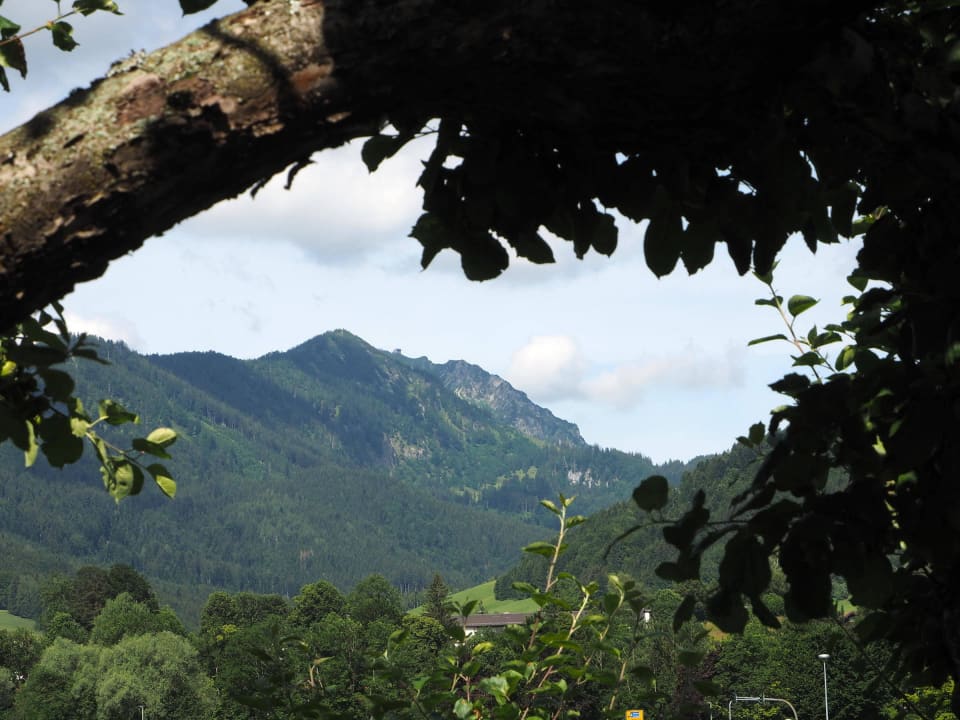 Blick vom Balkon zum Unternberg Gästehaus Burghartswieser