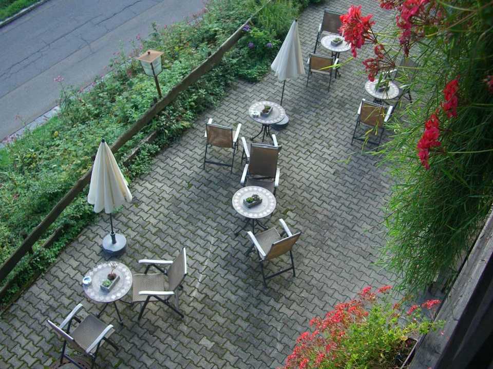 Ausblick auf die Terrasse Montara Suites Bodenmais