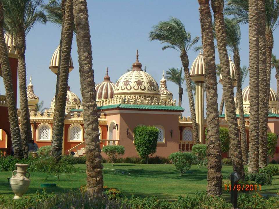 Blick auf das Amphietheater Pickalbatros Alf Leila Wa Leila Resort - Neverland Hurghada