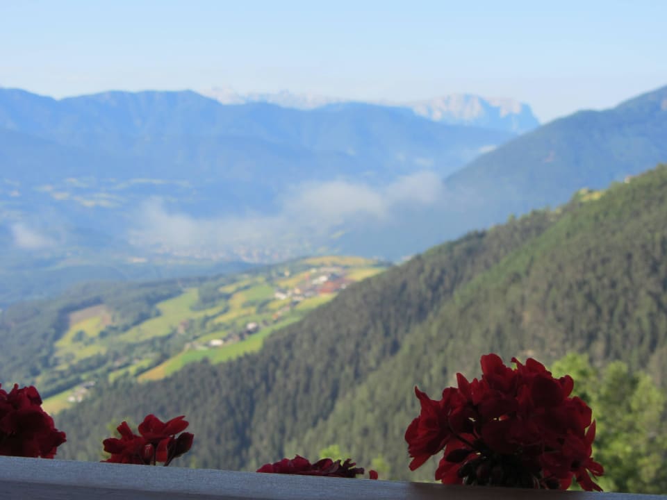 Blick hinüber zum Nachbarort Parkhotel Holzerhof