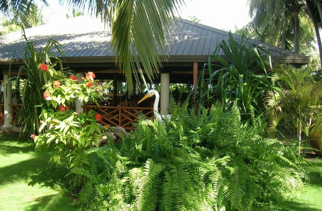 Garten mit Restaurante im Hintergrund Villa Park Sun Island