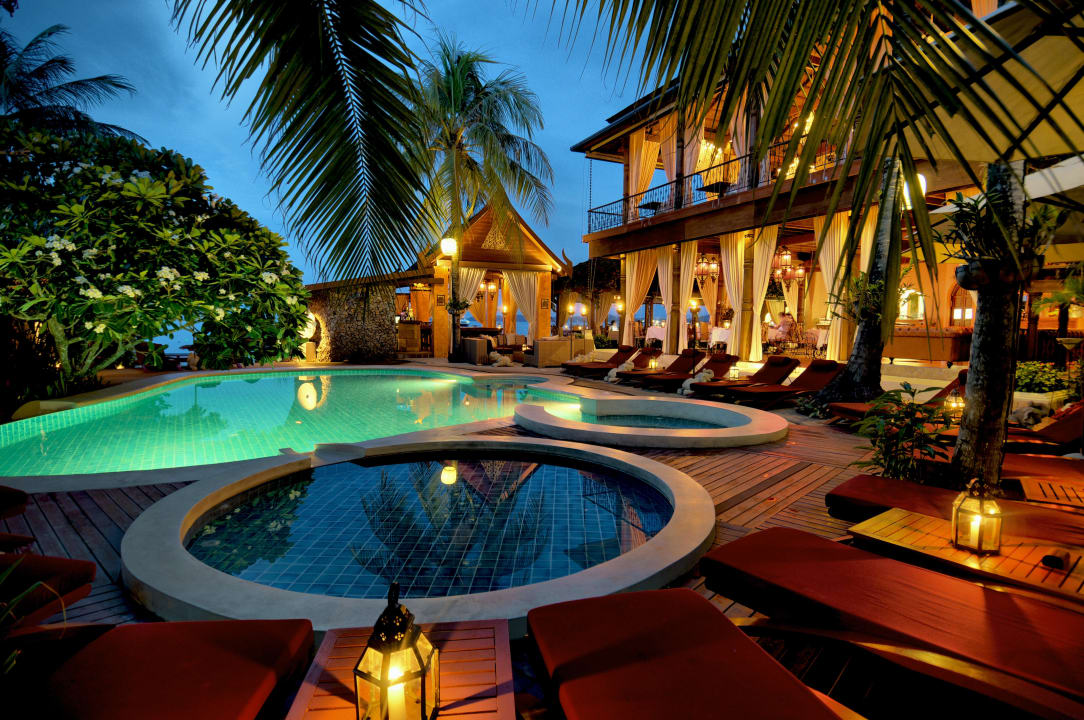 Zazen Pool at Night Zazen Boutique Resort & Spa