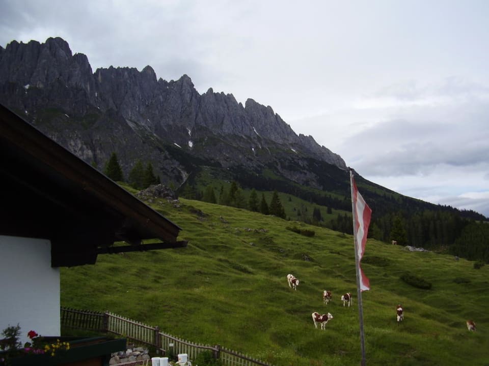 Ausblick zur Hinterseite des Hotels Alpengasthof Hotel Kopphütte