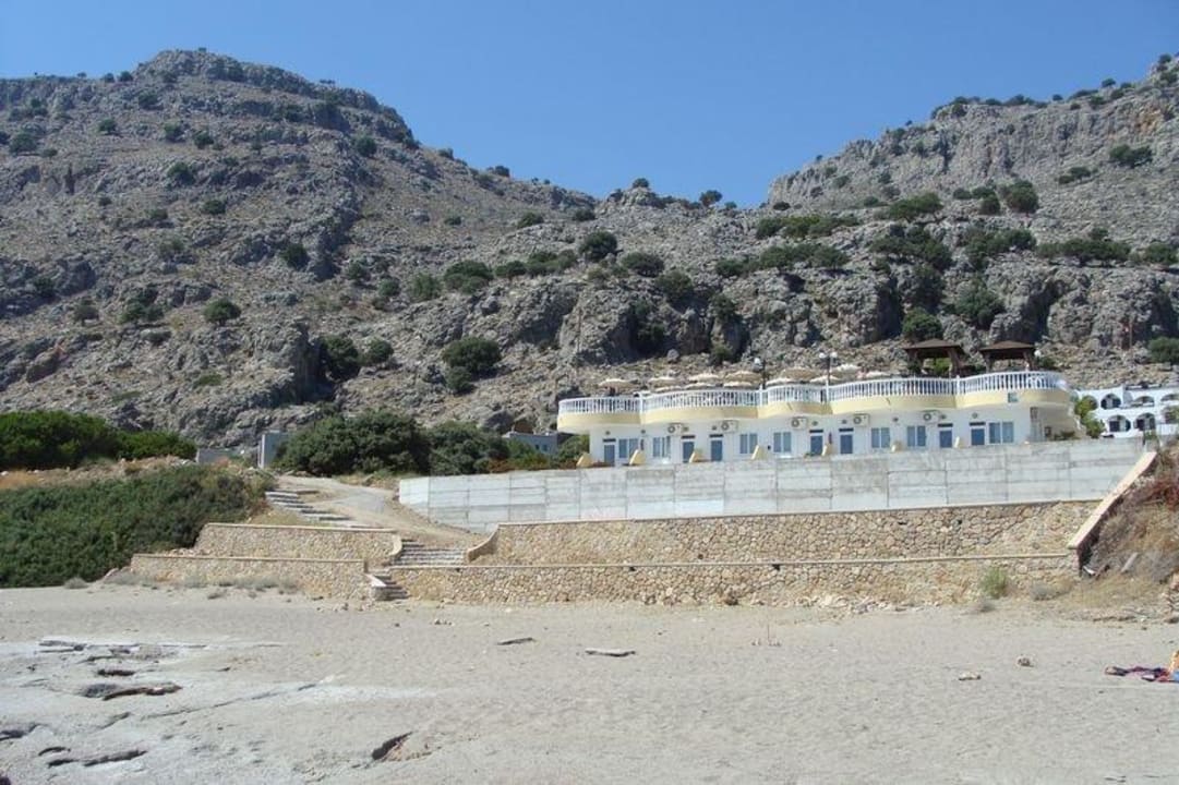 View from the beach/Widok z plaży na hotel Apartments Coralli Beach