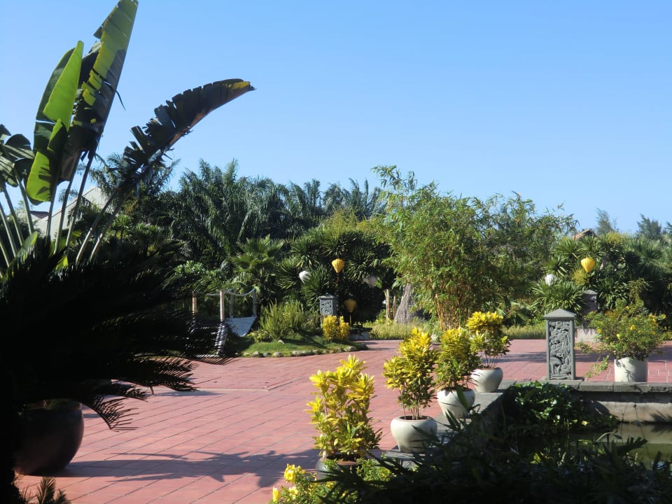 Sehr viele Blüten und gepflegte Gartenanlage Palm Garden Beach Resort & Spa