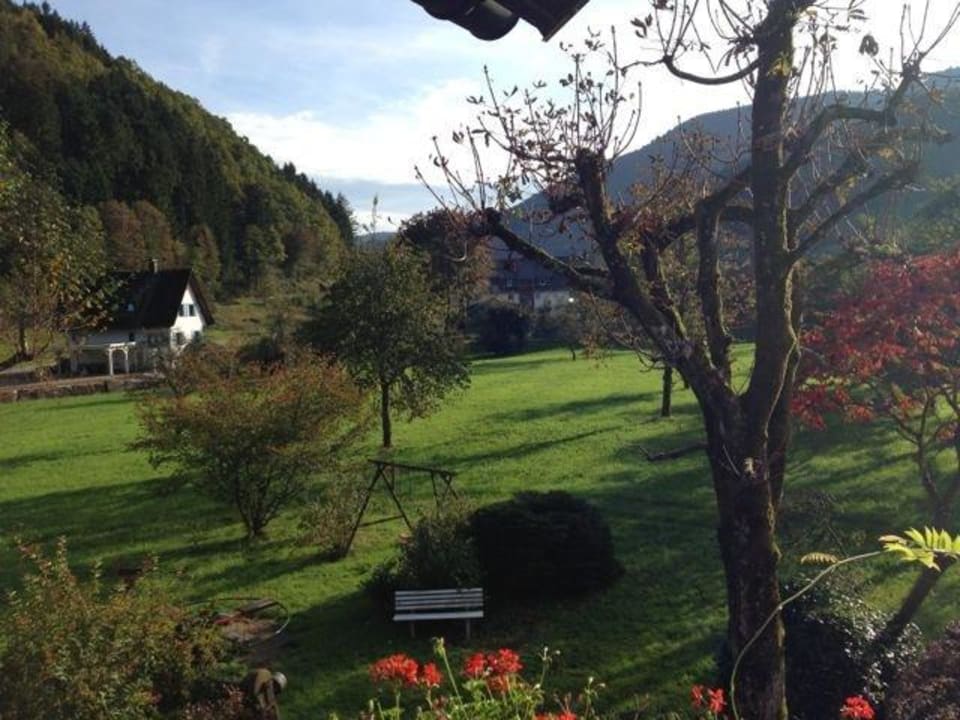 Blick vom Balkon 2 Gästezimmer Hoferlesmühle