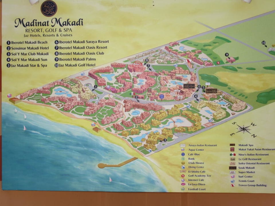 Skizze Hotelanlagen Jaz Makadi Oasis Resort