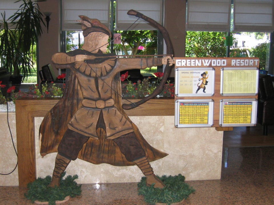 Animationstafel in der Lobby Greenwood Kemer Resort