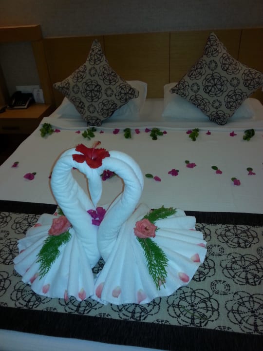 Deko im Zimmer zur Anreise Saphir Resort & Spa