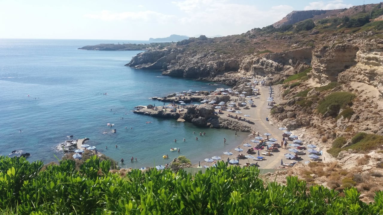 Blick zur Badebucht Hotel Kalithea Horizon Royal