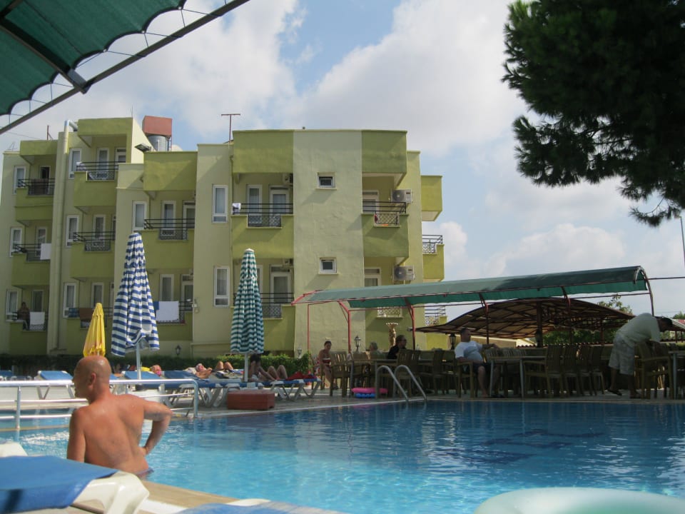 Pool, Haupthaus und Restaurant Hotel Angora
