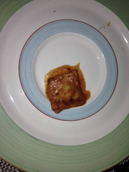 Ein Raviolo muss wohl reichen als Vorspeise Wyndham Alltra Samana
