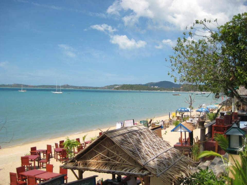 Blick vom Hotel zum Strand Richtung Bophut Lawana Resort