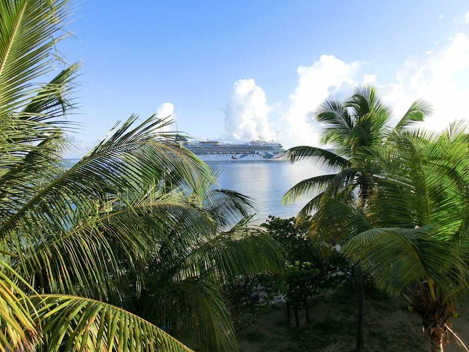 Einlaufendes Kreuzfahrtschiff Hotel Coconut Beach Club