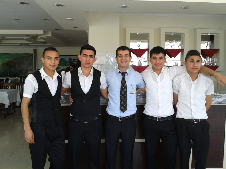 Service maneger Emrullah with his great team. Hotel Aslan City Kleopatra