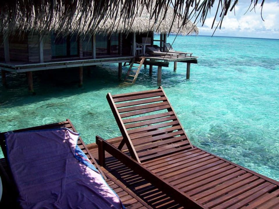 Terrasse Wasserbungalow Adaaran Club Rannalhi - All Inclusive