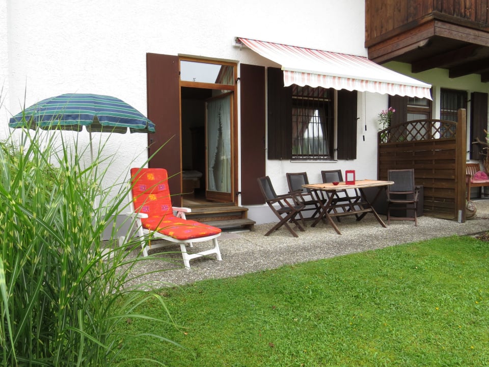 "Nr. 11 Gartenlaube Terrasse" Haus Pürner Ferienwohnungen